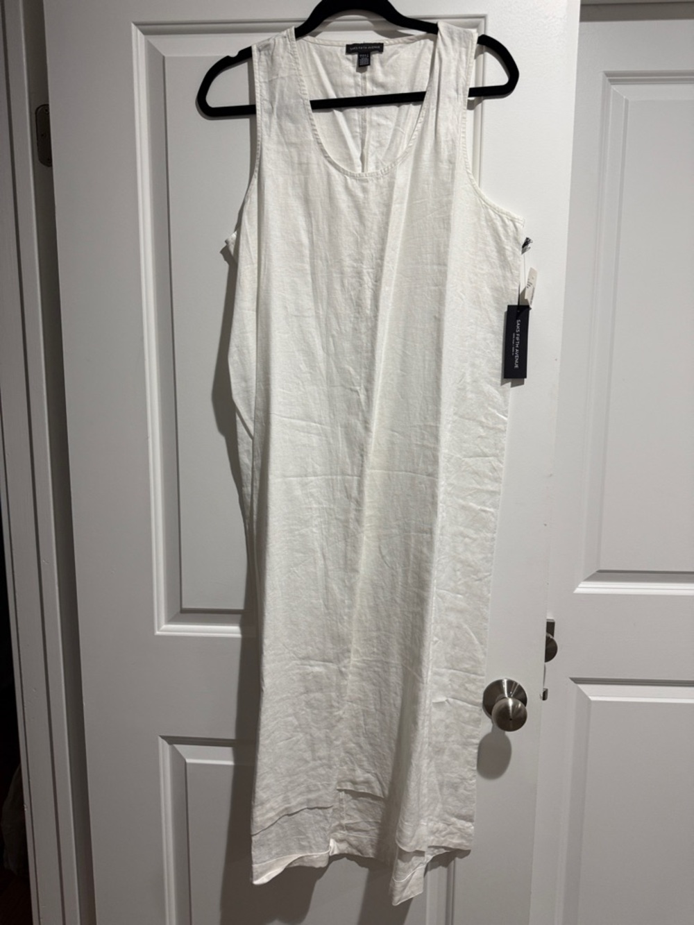 Saks Fifth Avenue White Sleeveless Maxi Tank Dress